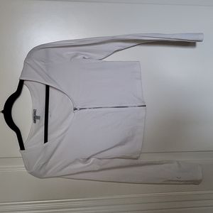 Charlotte Russe white long-sleeve crop top